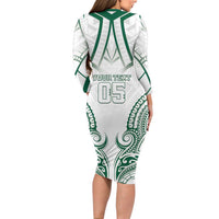 Custom Hawaii Volleyball Long Sleeve Bodycon Dress Polynesian Pattern LT05 - Polynesian Pride