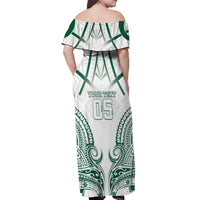 Custom Hawaii Volleyball Off Shoulder Maxi Dress Polynesian Pattern LT05 - Polynesian Pride