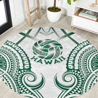 Hawaii Volleyball Round Carpet Polynesian Pattern - Polynesian Pride