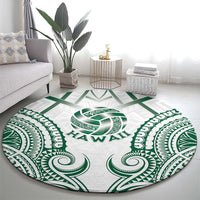 Hawaii Volleyball Round Carpet Polynesian Pattern - Polynesian Pride