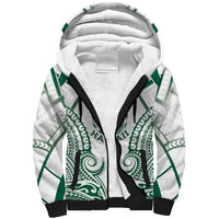 Custom Hawaii Volleyball Sherpa Hoodie Polynesian Pattern LT05 Unisex Teal - Polynesian Pride