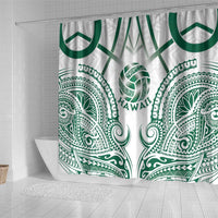 Hawaii Volleyball Shower Curtain Polynesian Pattern - Polynesian Pride