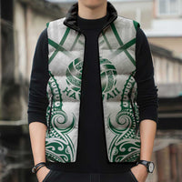 Custom Hawaii Volleyball Sleeveless Puffer Jacket Polynesian Pattern - Polynesian Pride