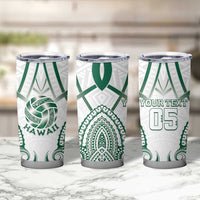 Custom Hawaii Volleyball Tumbler Cup Polynesian Pattern - Polynesian Pride