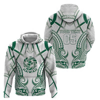 Custom Hawaii Volleyball Zip Hoodie Polynesian Pattern - Polynesian Pride