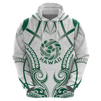 Custom Hawaii Volleyball Zip Hoodie Polynesian Pattern - Polynesian Pride