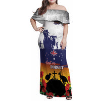 New Zealand And Australia ANZAC Last Post Family Matching Off Shoulder Maxi Dress and Hawaiian Shirt