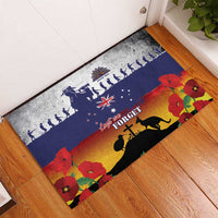 New Zealand And Australia ANZAC Last Post Rubber Doormat