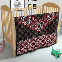 New Zealand Aotearoa Quilt Red Taniko Art Maori Pattern