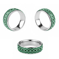 New Zealand Aotearoa Classic Ring Green Taniko Art Maori Pattern
