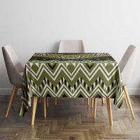 New Zealand Aotearoa Tablecloth Yellow Taniko Art Maori Pattern
