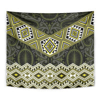 New Zealand Aotearoa Tapestry Yellow Taniko Art Maori Pattern