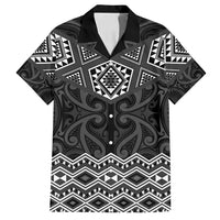 New Zealand Aotearoa Family Matching Long Sleeve Bodycon Dress and Hawaiian Shirt Black Taniko Art Maori Pattern