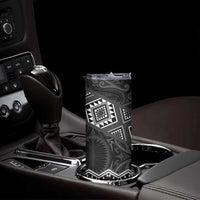 New Zealand Aotearoa Skinny Tumbler Black Taniko Art Maori Pattern
