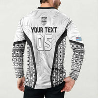 Custom Fiji 2026 Rugby Button Sweatshirt Fijian Tapa Pattern LT05 - Polynesian Pride