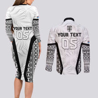 Custom Fiji 2026 Rugby Couples Matching Long Sleeve Bodycon Dress and Long Sleeve Button Shirt Fijian Tapa Pattern