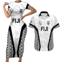 Custom Fiji 2026 Rugby Couples Matching Short Sleeve Bodycon Dress and Hawaiian Shirt Fijian Tapa Pattern