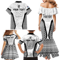 Custom Fiji 2026 Rugby Family Matching Mermaid Dress and Hawaiian Shirt Fijian Tapa Pattern