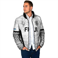Custom Fiji 2026 Rugby Padded Jacket Fijian Tapa Pattern