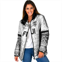 Custom Fiji 2026 Rugby Padded Jacket Fijian Tapa Pattern