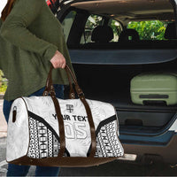 Custom Fiji 2026 Rugby Travel Bag Fijian Tapa Pattern