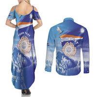 Personalised Marshall Islands Remembrance Day Couples Matching Summer Maxi Dress and Long Sleeve Button Shirt We Will Always Remember