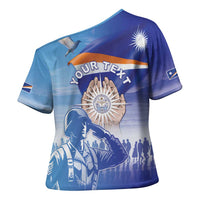 Personalised Marshall Islands Remembrance Day Cross Shoulder Shirt We Will Always Remember