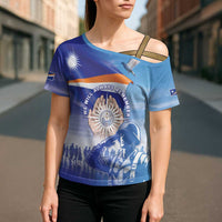 Personalised Marshall Islands Remembrance Day Cross Shoulder Shirt We Will Always Remember