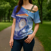 Personalised Marshall Islands Remembrance Day Cross Shoulder Shirt We Will Always Remember