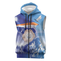 Personalised Marshall Islands Remembrance Day Sleeveless Zip Hoodie We Will Always Remember