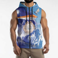 Personalised Marshall Islands Remembrance Day Sleeveless Zip Hoodie We Will Always Remember