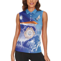Personalised Marshall Islands Remembrance Day Women Sleeveless Polo Shirt We Will Always Remember