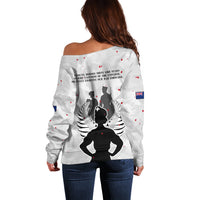 New Zealand ANZAC Day Off Shoulder Sweater For The Nurse Lest We Forget LT05 - Polynesian Pride