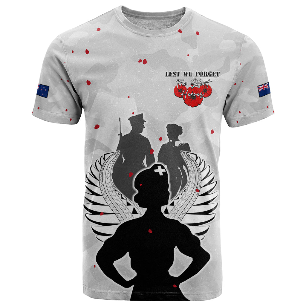 New Zealand ANZAC Day T Shirt For The Nurse Lest We Forget LT05 White - Polynesian Pride