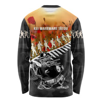 New Zealand ANZAC Rugby Long Sleeve Shirt Soldier Fern With Kiwi Bird LT05