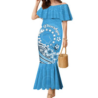 Personalised Penrhyn Gospel Day Family Matching Mermaid Dress and Hawaiian Shirt Cook Islands Tribal Pattern