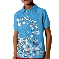 Personalised Penrhyn Gospel Day Kid Polo Shirt Cook Islands Tribal Pattern