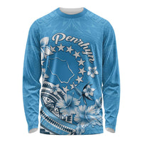 Personalised Penrhyn Gospel Day Long Sleeve Shirt Cook Islands Tribal Pattern