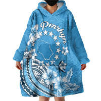 Personalised Penrhyn Gospel Day Wearable Blanket Hoodie Cook Islands Tribal Pattern