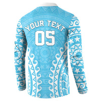 Custom Cook Islands Mauke Button Sweatshirt Polynesian Tribal Tattoo