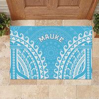 Custom Cook Islands Mauke Rubber Doormat Polynesian Tribal Tattoo