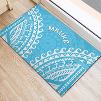 Custom Cook Islands Mauke Rubber Doormat Polynesian Tribal Tattoo