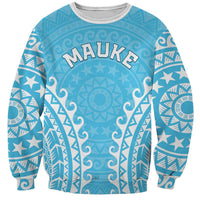 Custom Cook Islands Mauke Sweatshirt Polynesian Tribal Tattoo