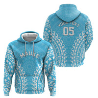 Custom Cook Islands Mauke Zip Hoodie Polynesian Tribal Tattoo