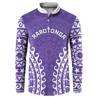 Custom Cook Islands Rarotonga Button Sweatshirt Polynesian Tribal Tattoo