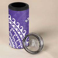 Cook Islands Rarotonga 4 in 1 Can Cooler Tumbler Polynesian Tribal Tattoo