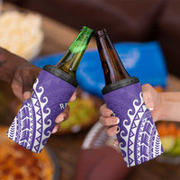 Cook Islands Rarotonga 4 in 1 Can Cooler Tumbler Polynesian Tribal Tattoo