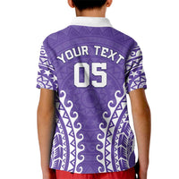 Custom Cook Islands Rarotonga Kid Polo Shirt Polynesian Tribal Tattoo