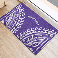 Custom Cook Islands Rarotonga Rubber Doormat Polynesian Tribal Tattoo