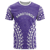 Custom Cook Islands Rarotonga T Shirt Polynesian Tribal Tattoo LT05 Purple - Polynesian Pride